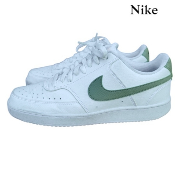 Nike Court Vision Leather Athletic Tennis Shoe Casual Sneaker White Green Men 10 - Picture 15 of 15